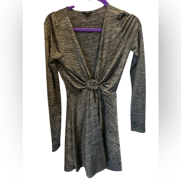 GUESS Women's Gray Metallic Long Sleeve Mini Dress Size‎ S - Picture 12 of 12